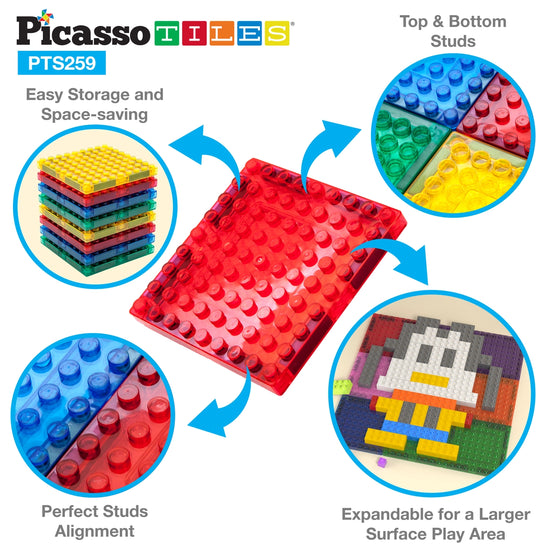 Magnetic Bricks & Tiles Set (259 Pieces)