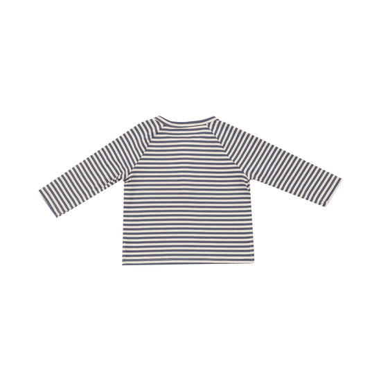 Footballs Navy & Oat Striped Henley