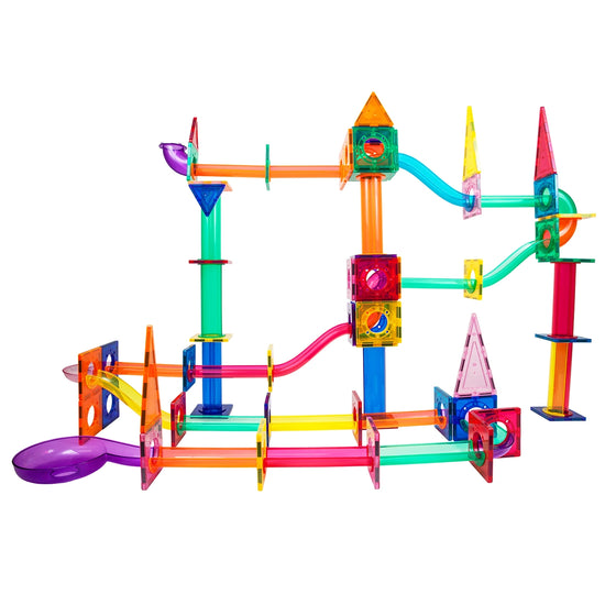 70-Piece Marble Run Magnetic Tile Set