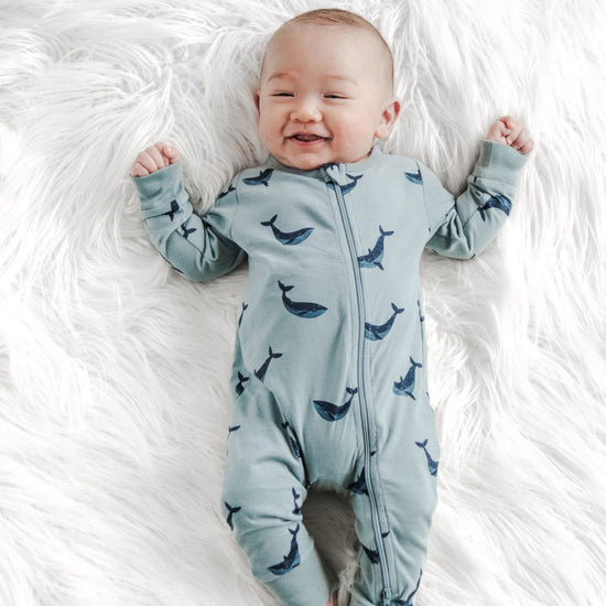 Blue Whale Zip Romper