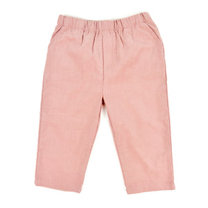 Misty Rose Heart Pocket Corduroy Pants