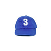 "3" Baseball Cap, Royal Blue