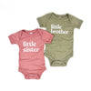 Little Brother Bodysuit, Olive Green