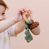 Cotton Crochet Rattle Teether Acorn