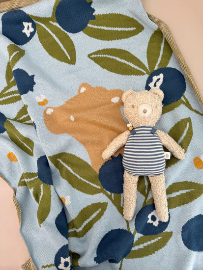 Blueberry Bear Bee Blanket