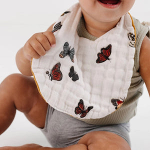 Butterfly Muslin Bib