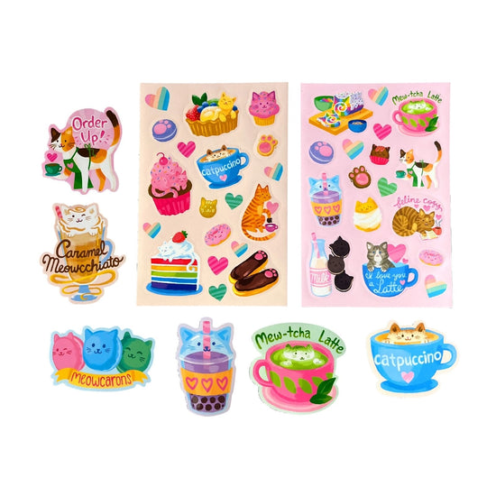 Stickiville Cat Cafe Scented Stickers