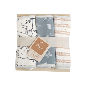 Ezra 3-Piece Burp Cloth Set