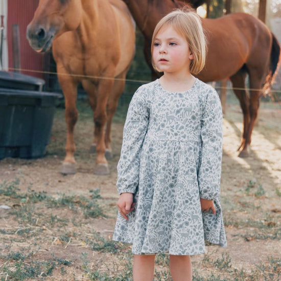 Deer Print Twirl Dress