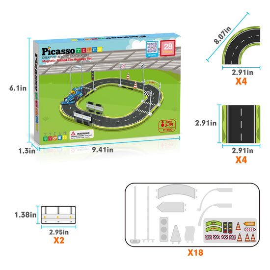 28-Piece Magnetic Race Track