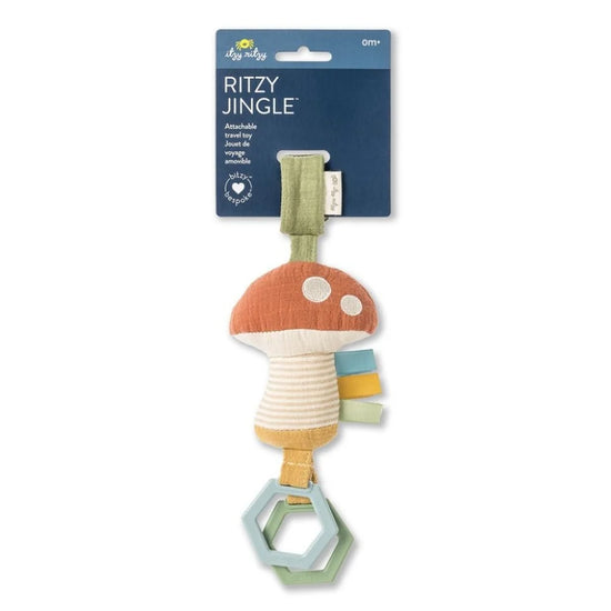 Mushroom Bitzy Bespoke Ritzy Jingle Attachable Travel Toy