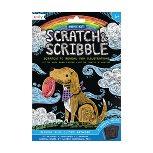 Playful Pups Mini Scratch & Scribble Art Kit