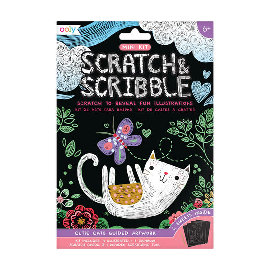 Cutie Cats Mini Scratch & Scribble Art Kit