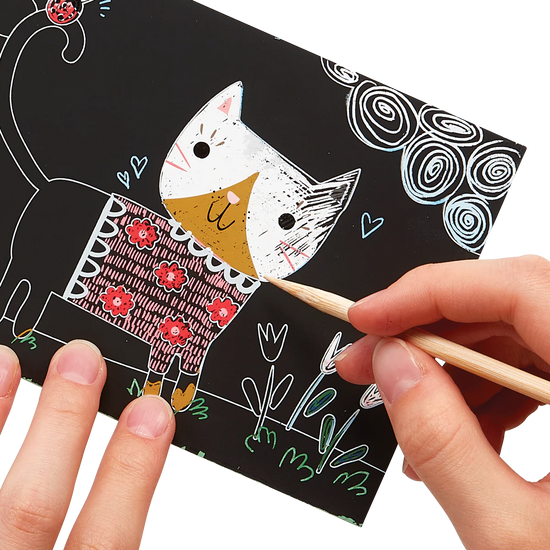 Cutie Cats Mini Scratch & Scribble Art Kit