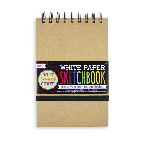 White DIY Cover sketchbook