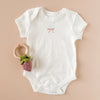 Organic Pink Bow Onesie