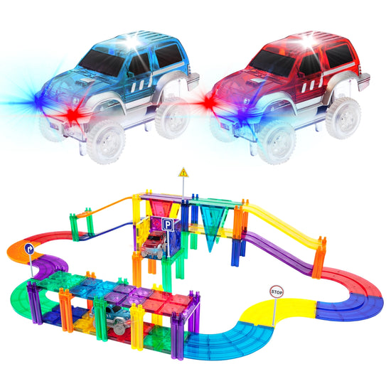 50-Piece Magnetic Tile Racetrack