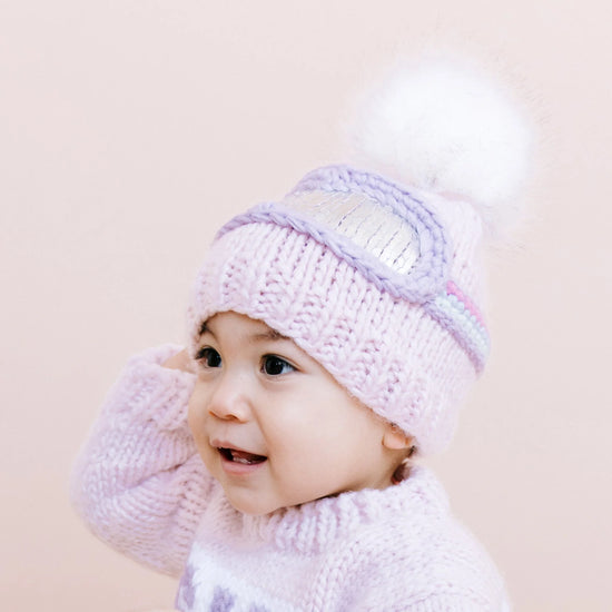 Ski Goggles Beanie, Baby Pink