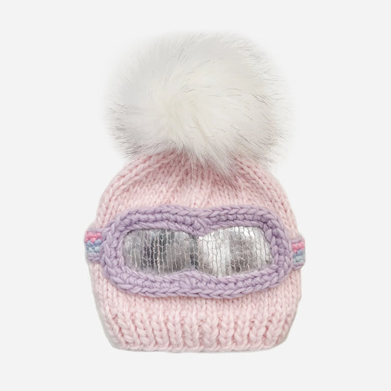 Ski Goggles Beanie, Baby Pink