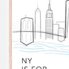 N is for New York Skyline Art Print