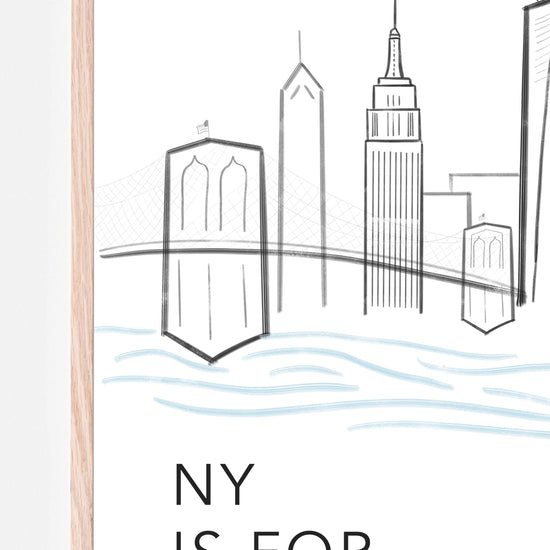 N is for New York Skyline Art Print