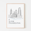 P is for Philadelphia Skyline Art Print