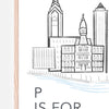 P is for Philadelphia Skyline Art Print