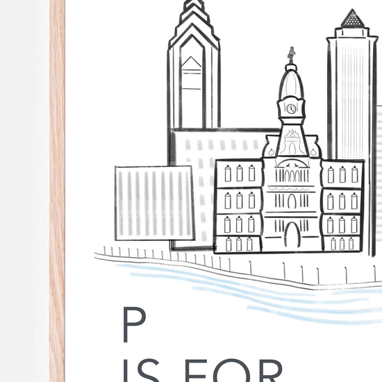 P is for Philadelphia Skyline Art Print